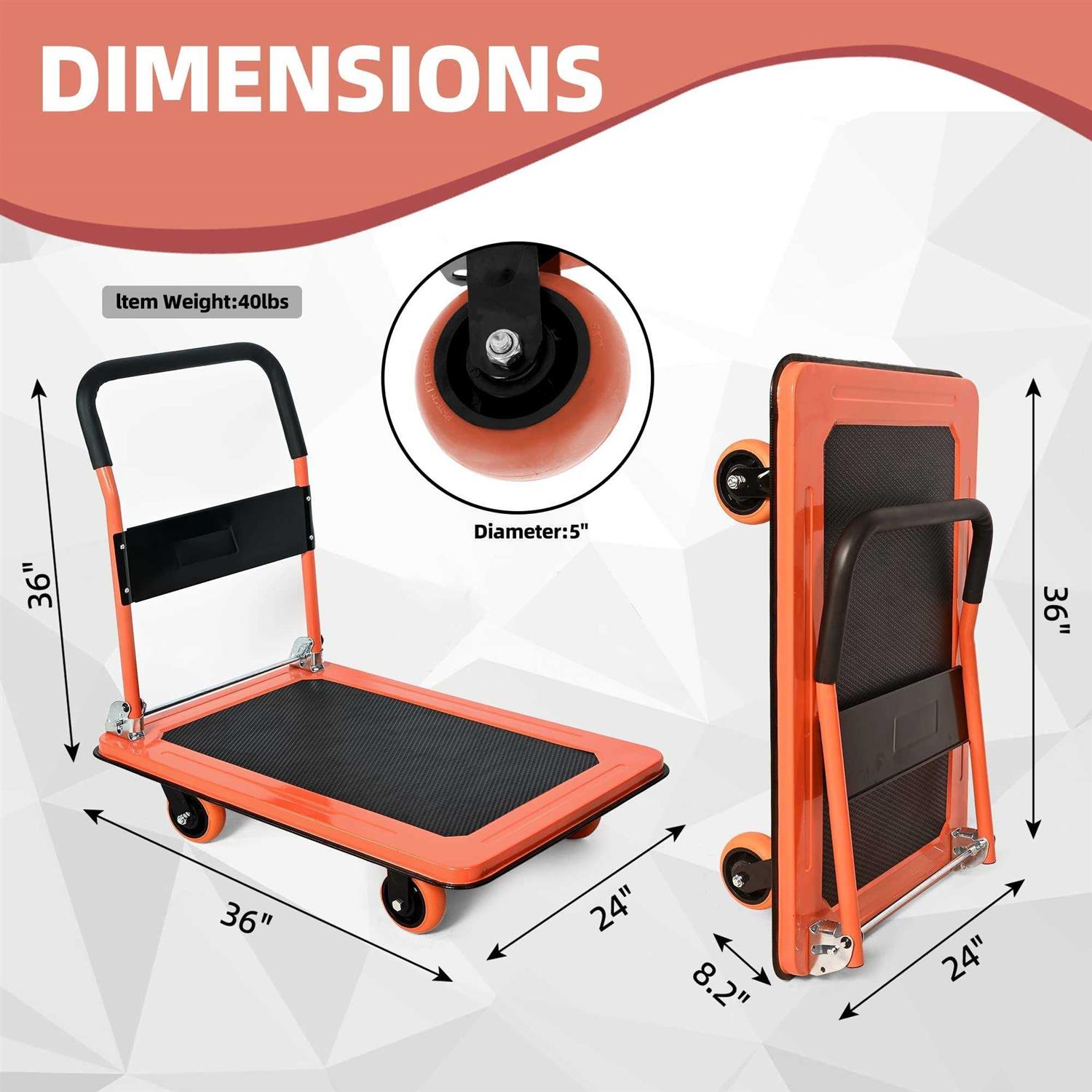 Platform Truck 2000 lb 13X490 - MT - Mrs Treak