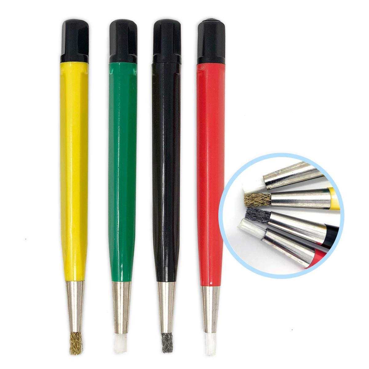 Pixiss Scratch Brush Pen Set Fiberglass Steel Brass - MT - Mrs Treak