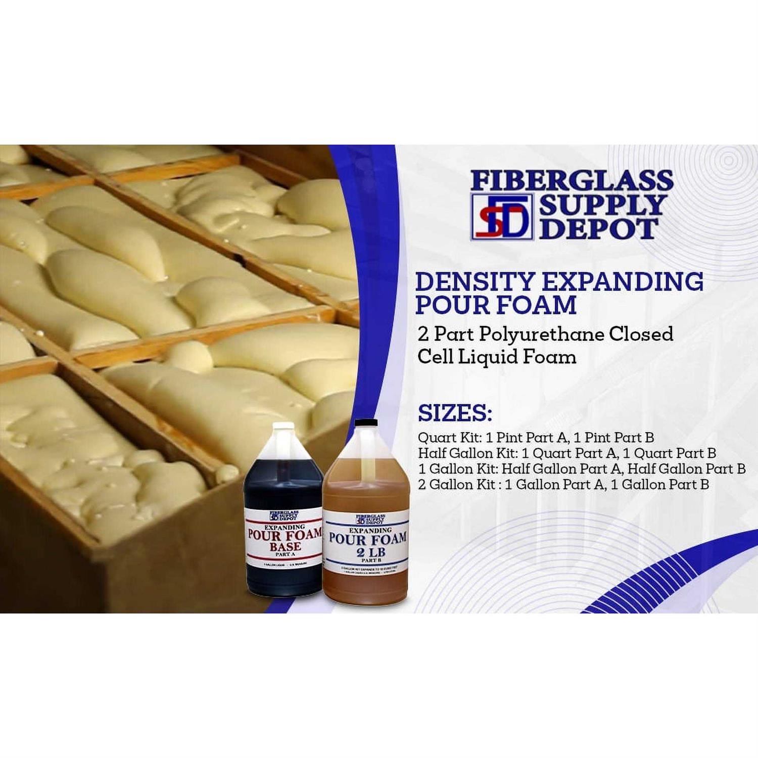 Fiberglass Supply Depot Inc. Density Expanding Pour Foam, 2 Part Polyurethane Closed Cell Liquid Foam for Boat and Dock Flotation - MT - Mrs Treak