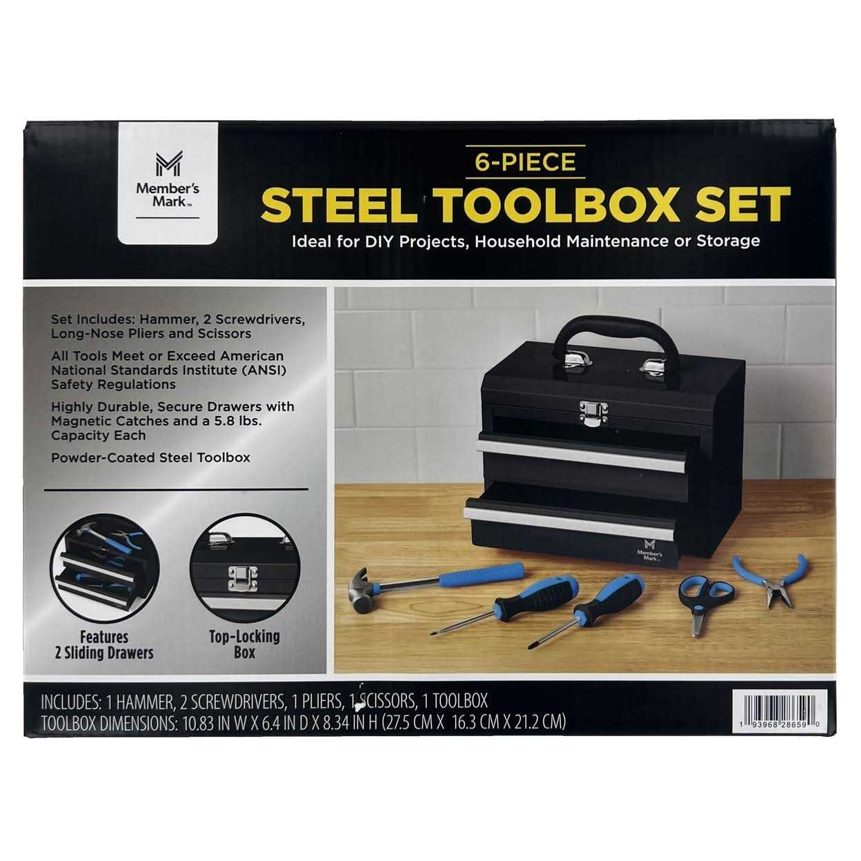 Member’s Mark 11 Toolbox with 5 Piece Tool Set - MT - Mrs Treak