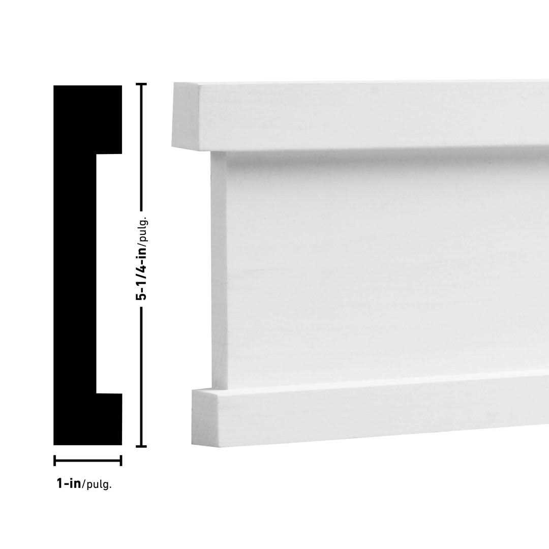 Ornamental Mouldings Traditional 1-in X 4-ft Pine Primed Wall Panel Moulding 20512-4FTFJP - MT - Mrs Treak