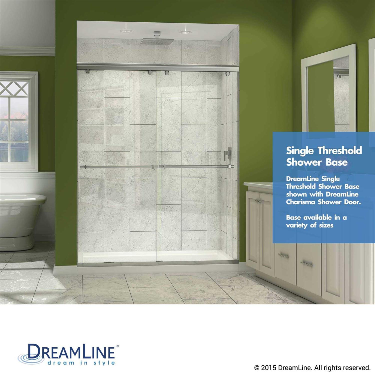 DreamLine DLT-1130600 SlimLine 30 in. x 60 in. Single Threshold Shower Base - MT - Mrs Treak