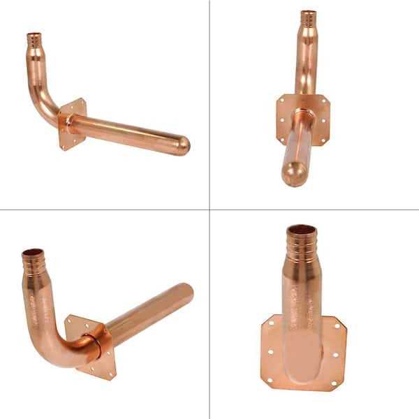 The Plumber’s Choice 8 in. x PEX Copper Stub Out 90° Elbow with Wall Flange - MT - Mrs Treak