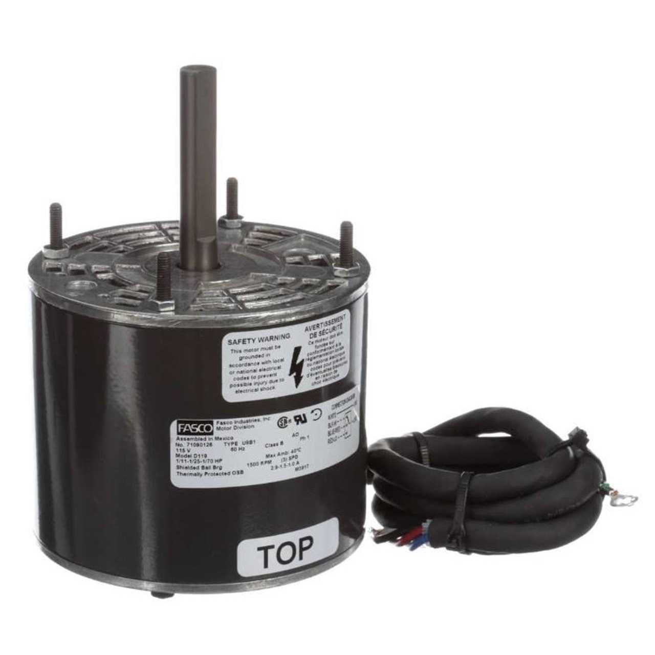 Fasco D1160 1/110 HP 115 Volt 1480 RPM Shaded Pole Motor - MT - Mrs Treak