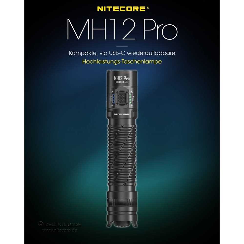 Nitecore MH10 V2 1200 Lumen USB-C Rechargeable Flashlight - MT - Mrs Treak