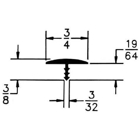 Edge Supply White 3/4 in x Center Barb Tee Moulding T Molding Hobbyist Pack Small Projects Arcade Machines and Tables - MT - Mrs Treak