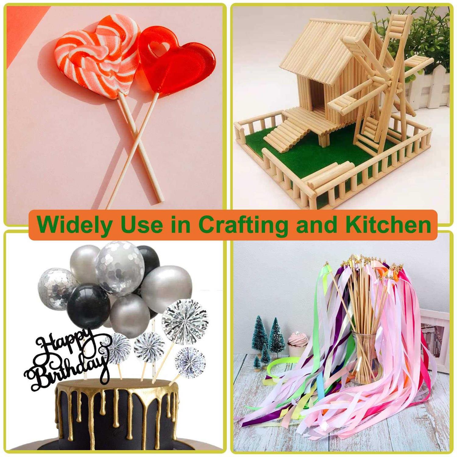 Wooden Dowel Dods Wood Dowels 12 Round Wooden Sticks For Crafts, Macrame Dowel, Unfinished Hardwood Sticks For Arts And Diyers - MT - Mrs Treak