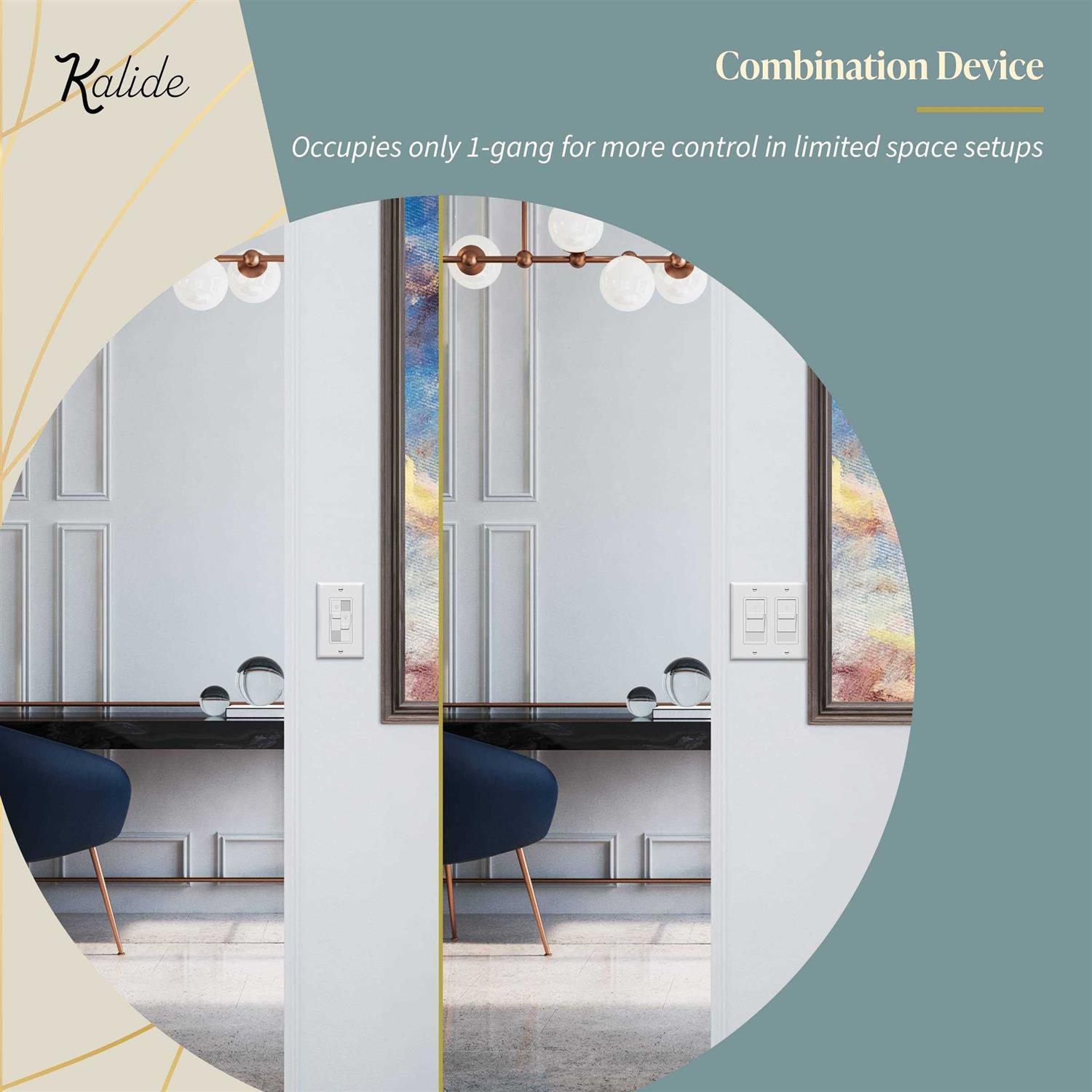 Topgreener Kalide Dual Load Dimmer Light Switch Double LED Dimmer Switch - MT - Mrs Treak