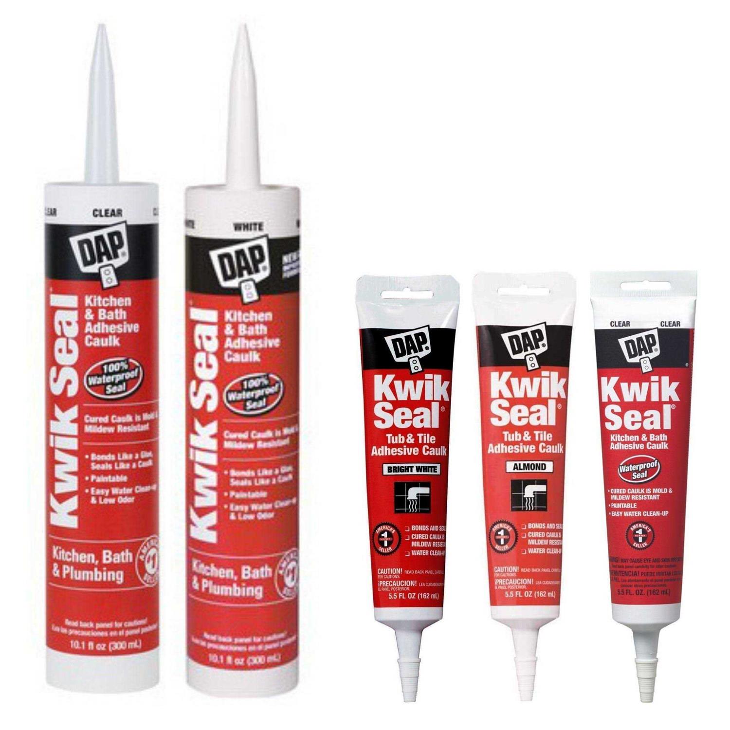 Dap Kwik Seal 18001 Adhesive Caulk White - MT - Mrs Treak