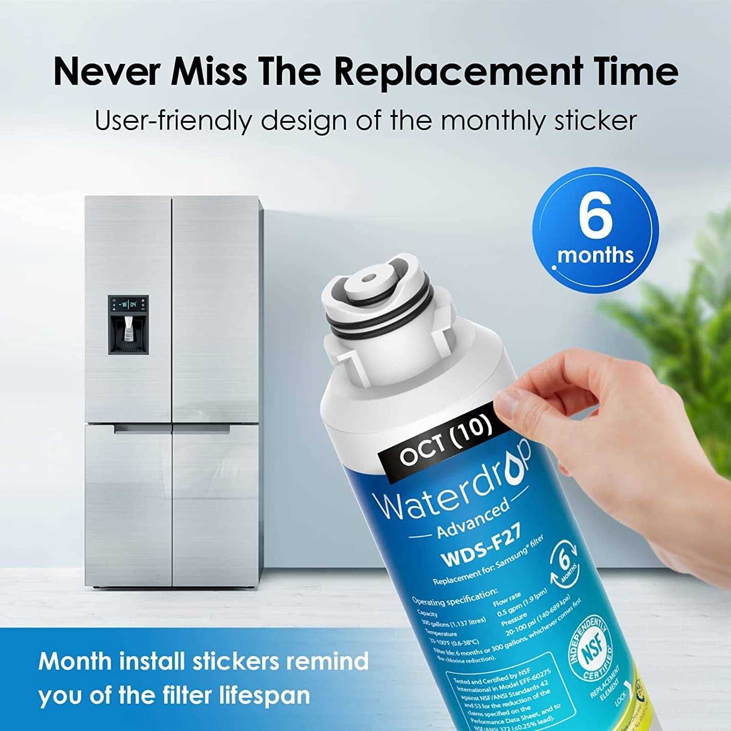 Waterdrop DA29-00020B Refrigerator Water Filter Replacement for Samsung - MT - Mrs Treak