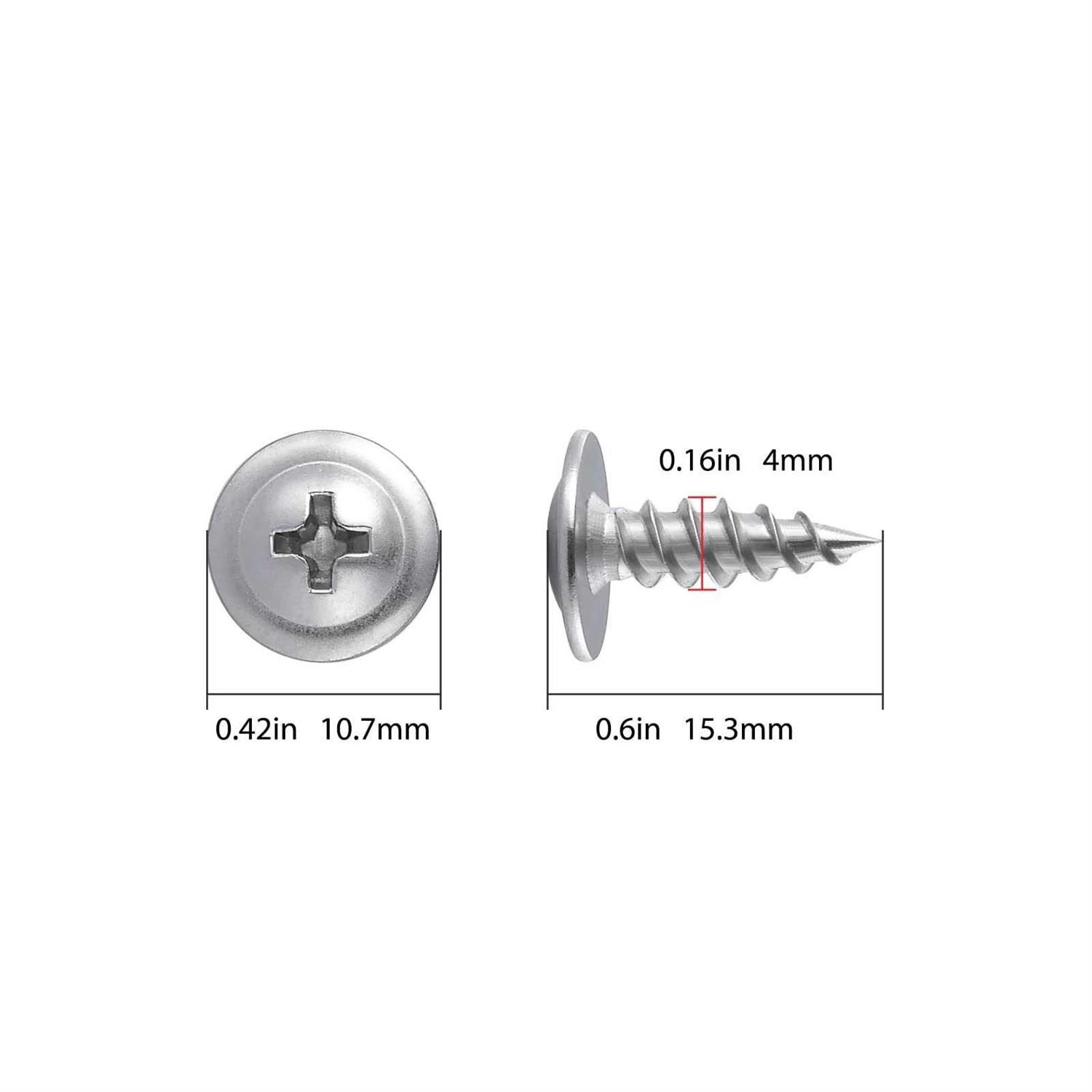 Wensilon Phillips Truss Head Wood Screws Stainless Steel 410 Quick Metal Self Tapping - MT - Mrs Treak