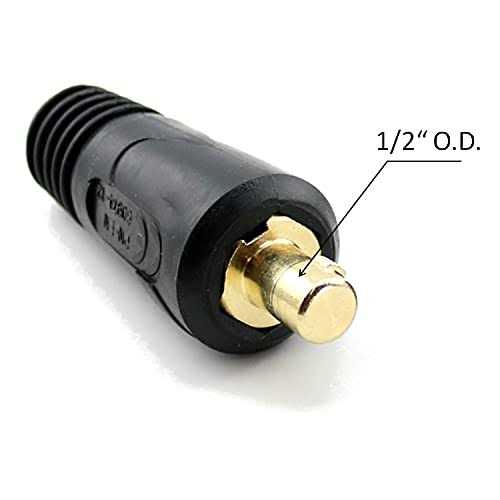 WeldingCity Dinse-Type Twist-Lock Insulated Connector Pair for Welding Cable AWG - MT - Mrs Treak