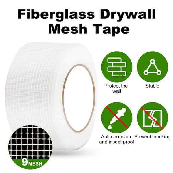 Wellco Self-Adhesive Fiberglass Mesh Drywall Joint Tape 13-Mesh - MT - Mrs Treak