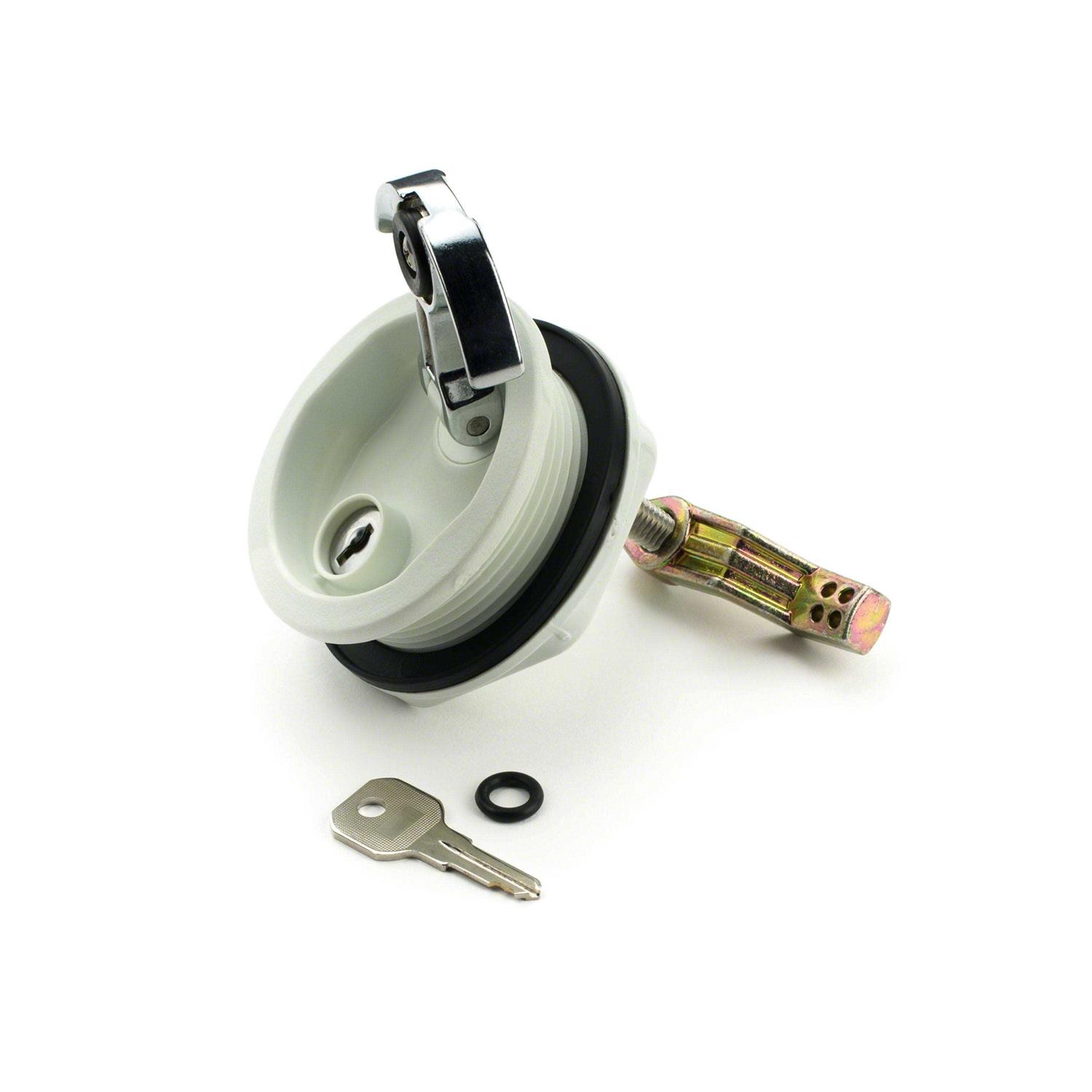 Whitecap T-Handle Latch Chrome Plated Zamac/White Nylon - MT - Mrs Treak