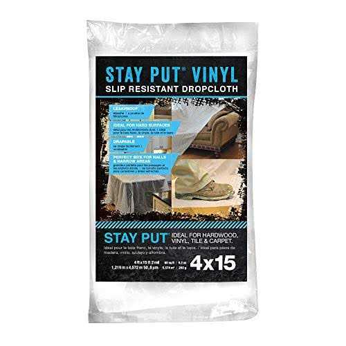Trimaco Stay Put Vinyl 9-ft x 12-ft Drop Cloth - MT - Mrs Treak
