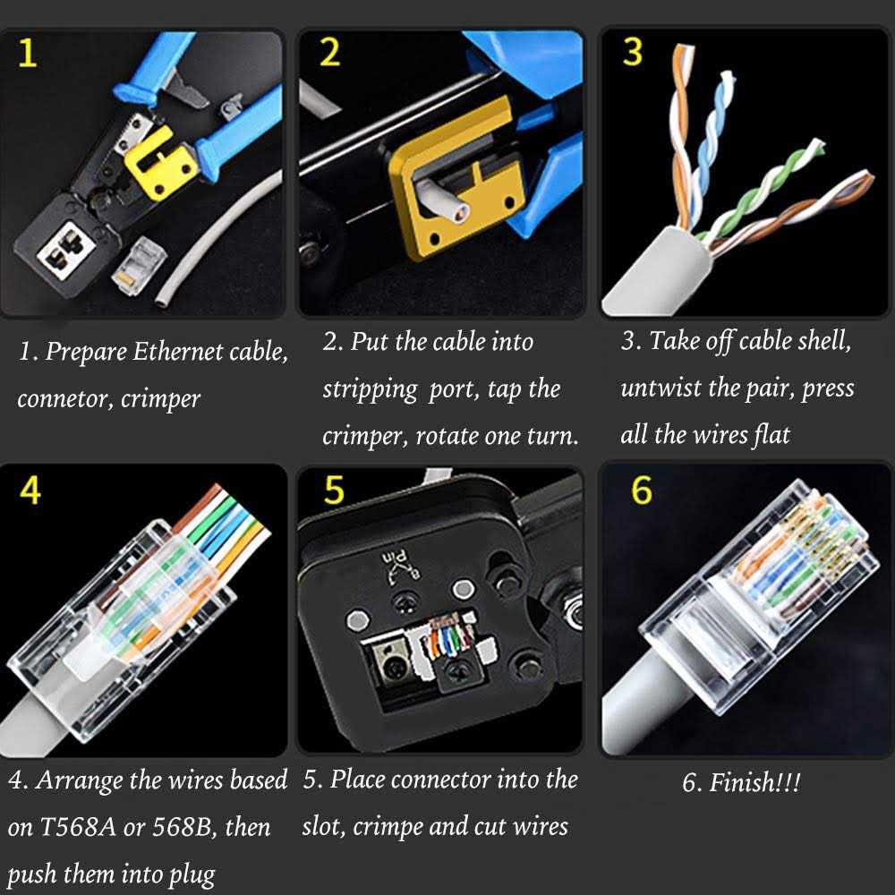 Petechtool Rj45 Cat6 Cat5 Connectors Ends Gold Plated 8p8c Ethernet Pass Through Plug - MT - Mrs Treak