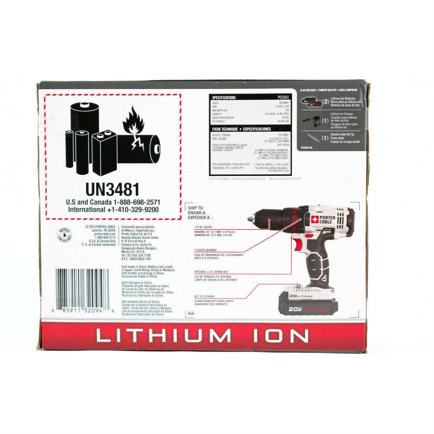 Porter-Cable 1/2 Cordless Drill PCC601 - MT - Mrs Treak