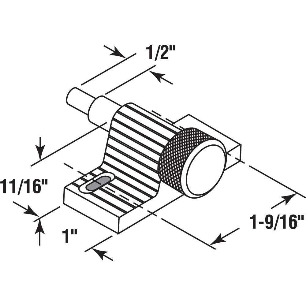 Prime-Line Make-2-fit Wicket 6-1/8-in x 10-1/8 Inch,bronze Plastic PL 14699 - MT - Mrs Treak
