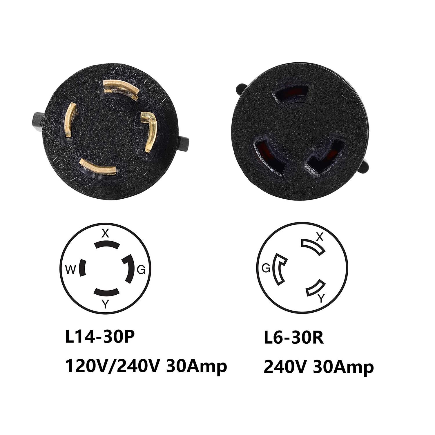 Onetak Nema 6-50P To 14-30R 240V 50 Amp 3 Male Plug To 4 Female Receptacle - MT - Mrs Treak