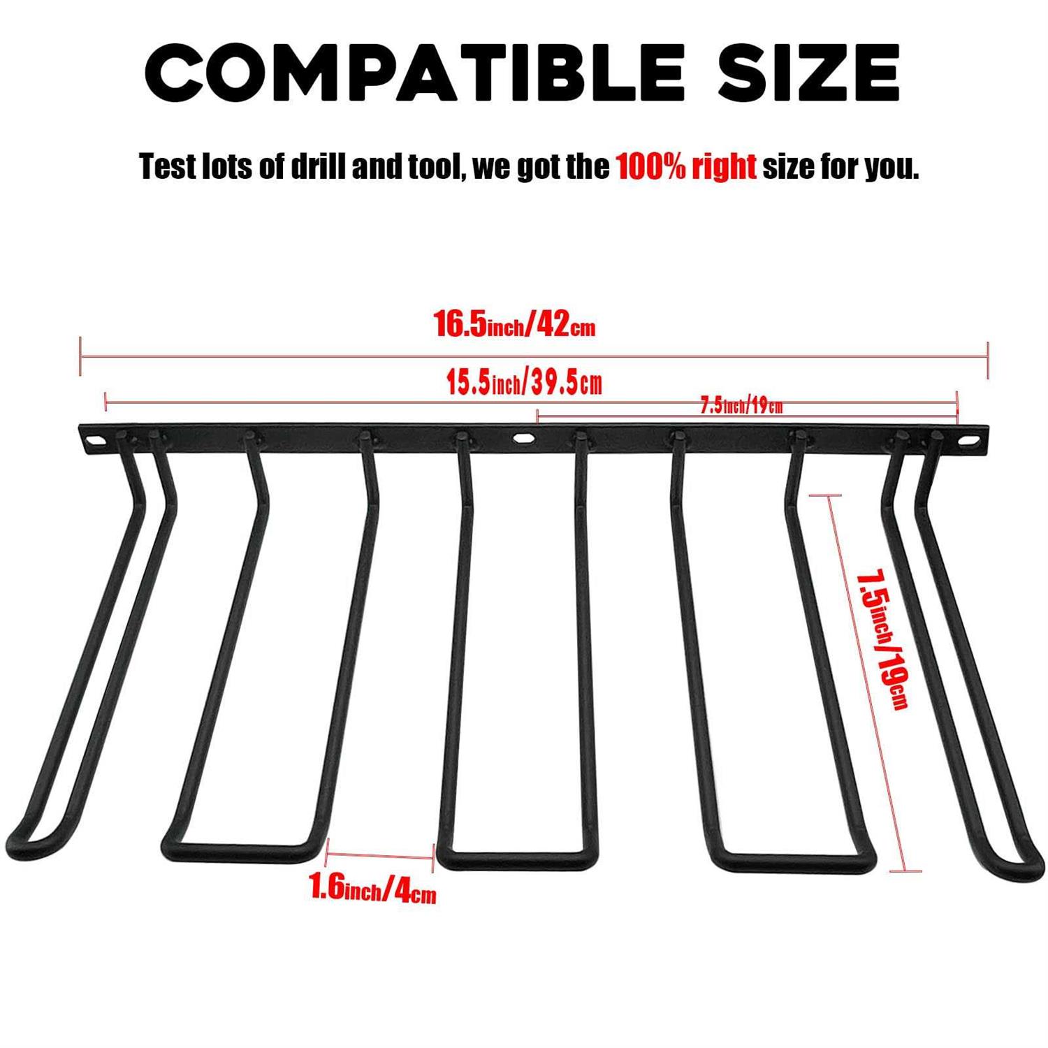 Vikerniel 2 Pack Drill Holder Power Tool Organizer Wall Mount 80lb Heavy Duty Bearing Capacity Garage Storage - MT - Mrs Treak