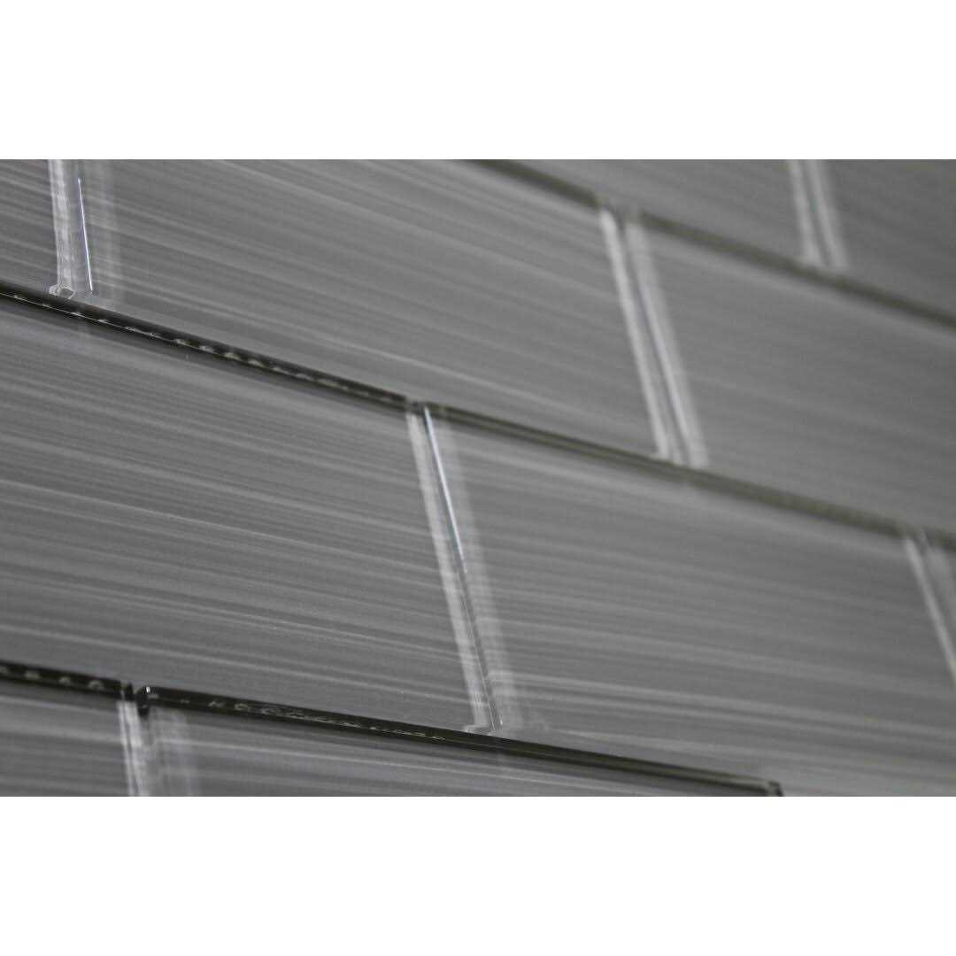 WS Tiles Hand Painted 3 in. x 6 in. Glass Subway 12 in. x 12 in. Mesh-Backed Wall Tile WST - MT - Mrs Treak