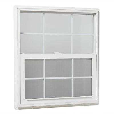 TAFCO Windows 31.25 in. x 35.25 in. Single Hung Vinyl Window Insulated with Grids - MT - Mrs Treak