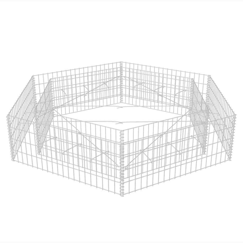 vidaXL Hexagonal Gabion Raised Bed - MT - Mrs Treak