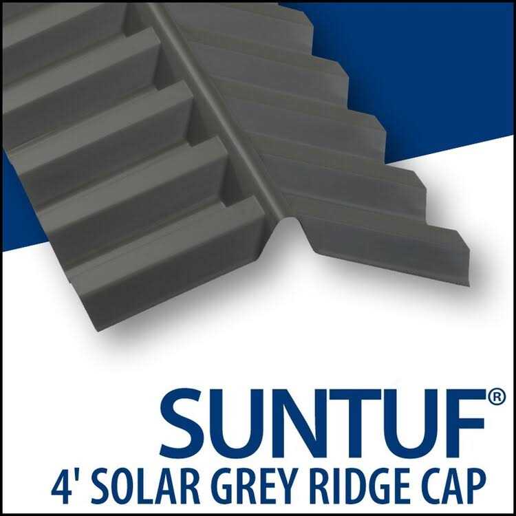 Suntuf 4 ft White Opal Ridge Cap - MT - Mrs Treak