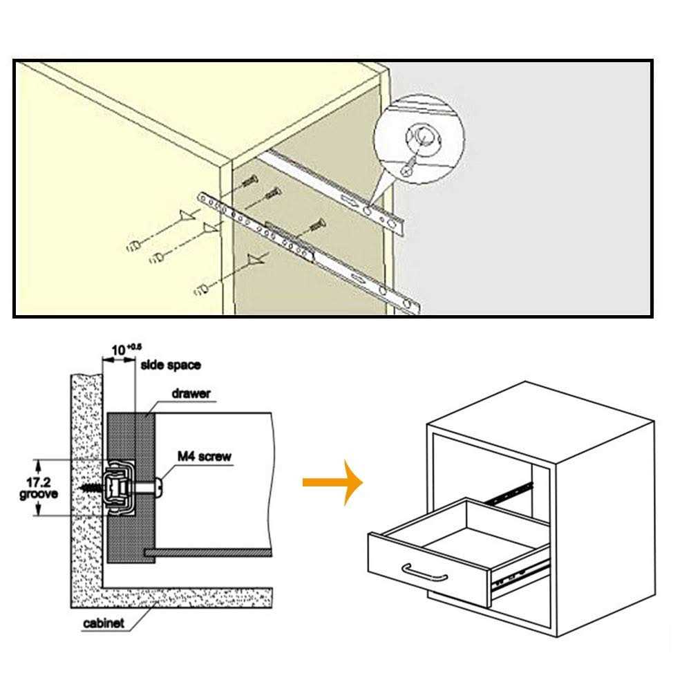 yoohey Metal Drawer Slides Ball Bearing Two Way Slide Track Rail 0.7 inch Wide - MT - Mrs Treak