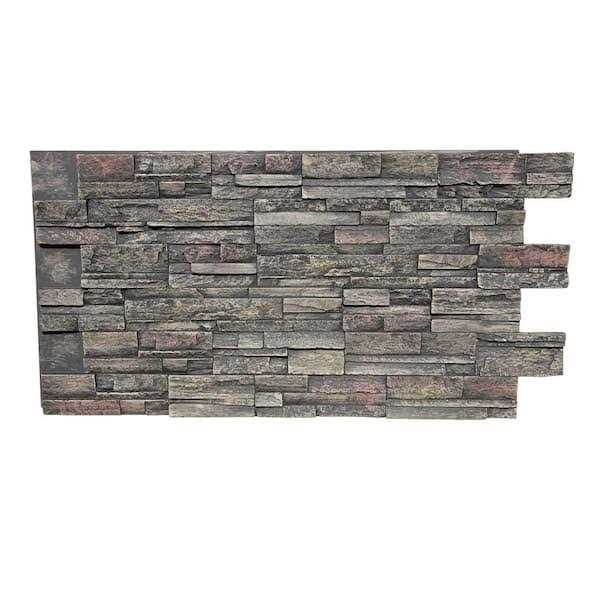 Tritan BP Lightning Ridge 48 in. x 24 in. Class A Fire Rated Faux Stone Siding Panel Finished - MT - Mrs Treak