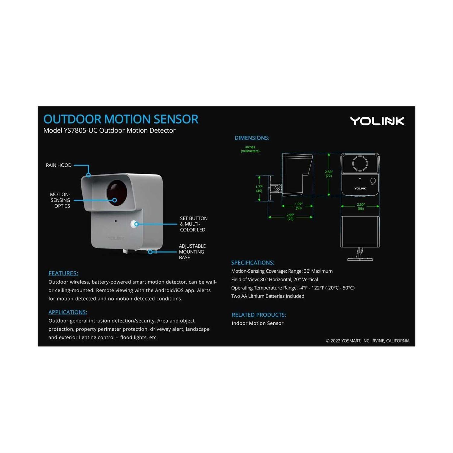 YoLink SpeakerHub and Outdoor Motion Starter Kit - Mrs Treak