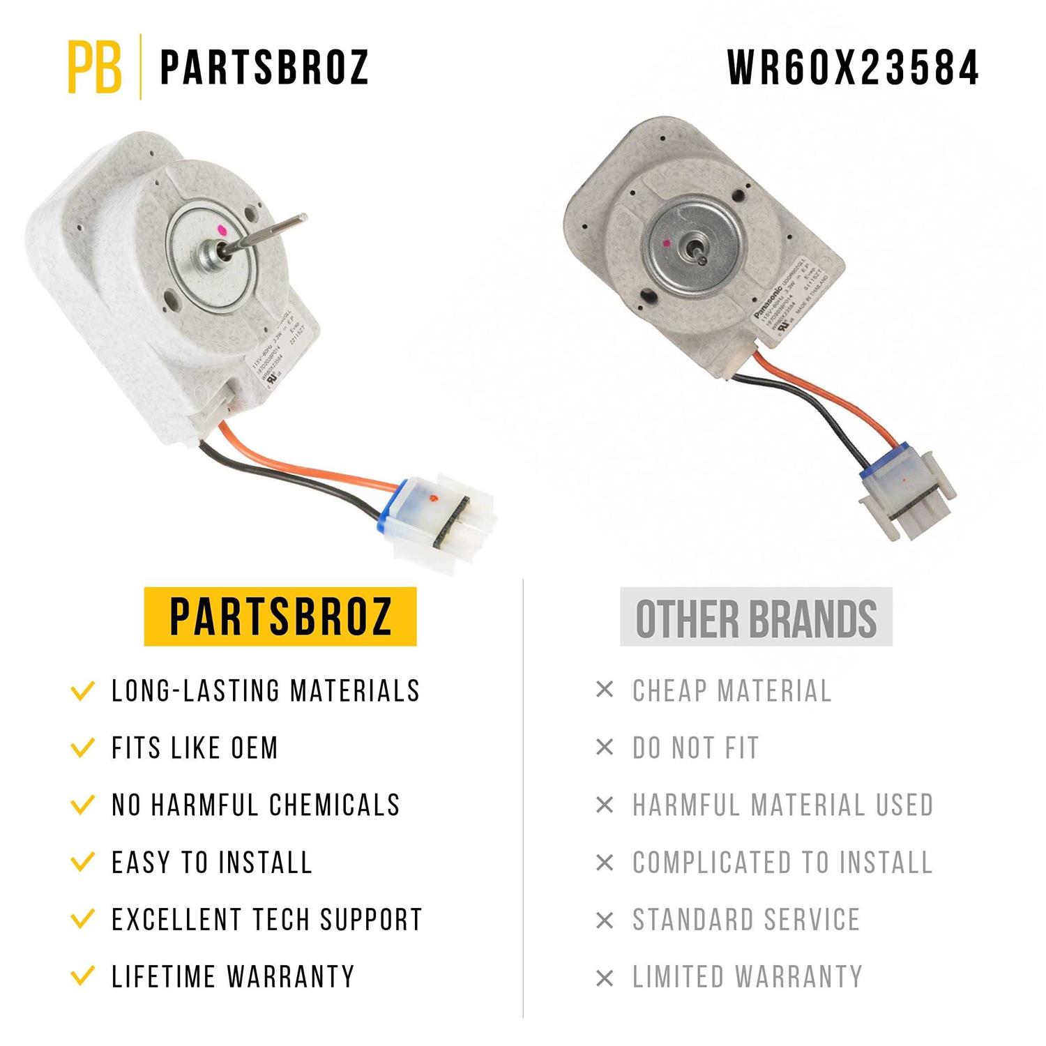 WR60X10220 Refrigerator Condenser Fan Motor Compatible with GE Refrigerators - MT - Mrs Treak