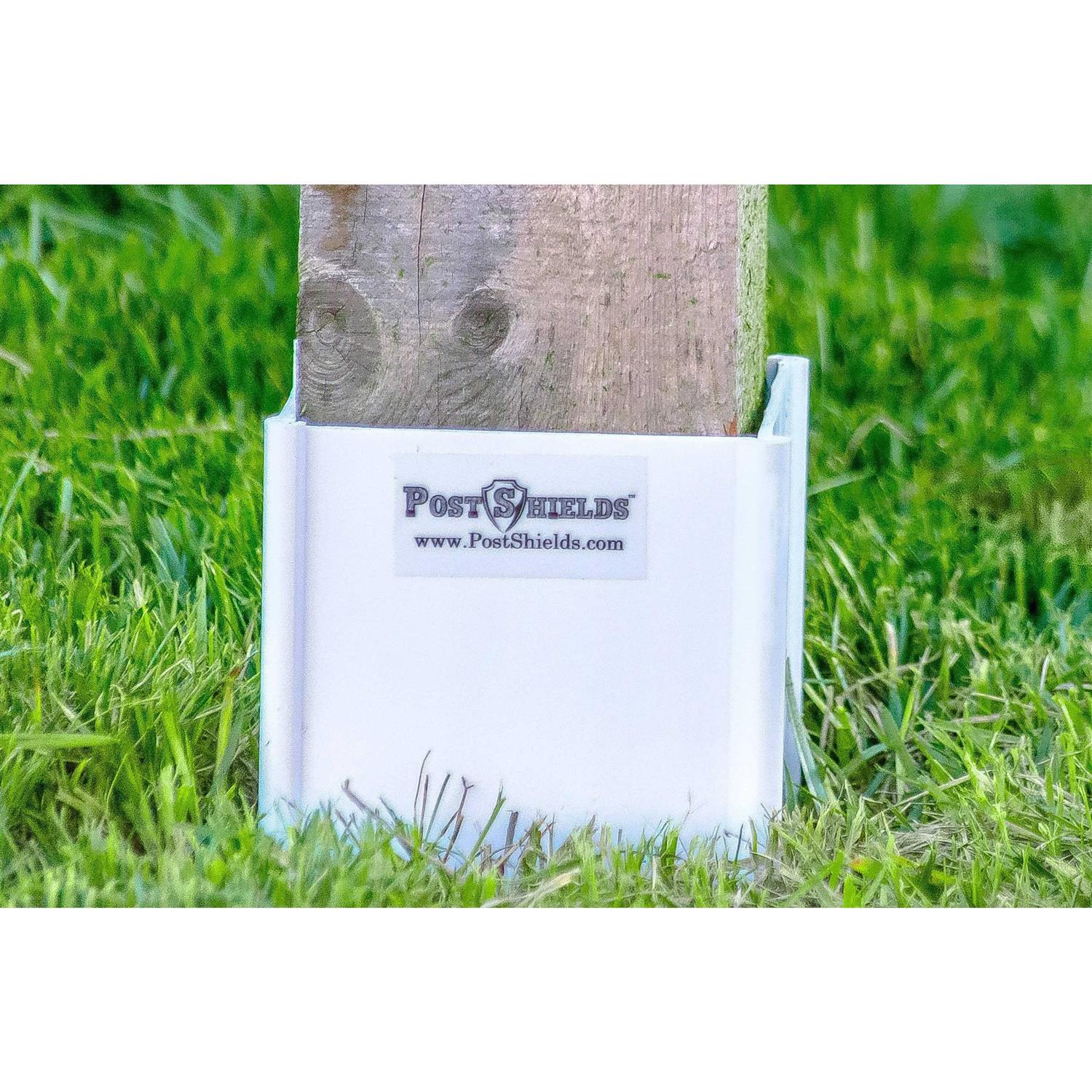 Post Shields 6 in. H x 4 in. W x 4 in. L Plastic Fence Post Protection - MT - Mrs Treak