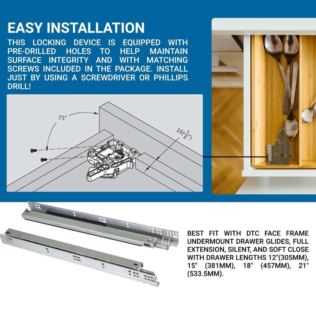 DTC Angle Restrictor Restriction Clips for DTC Face Frame Hinges 86 Degree Kitchen Cabinet Door Restraints - MT - Mrs Treak