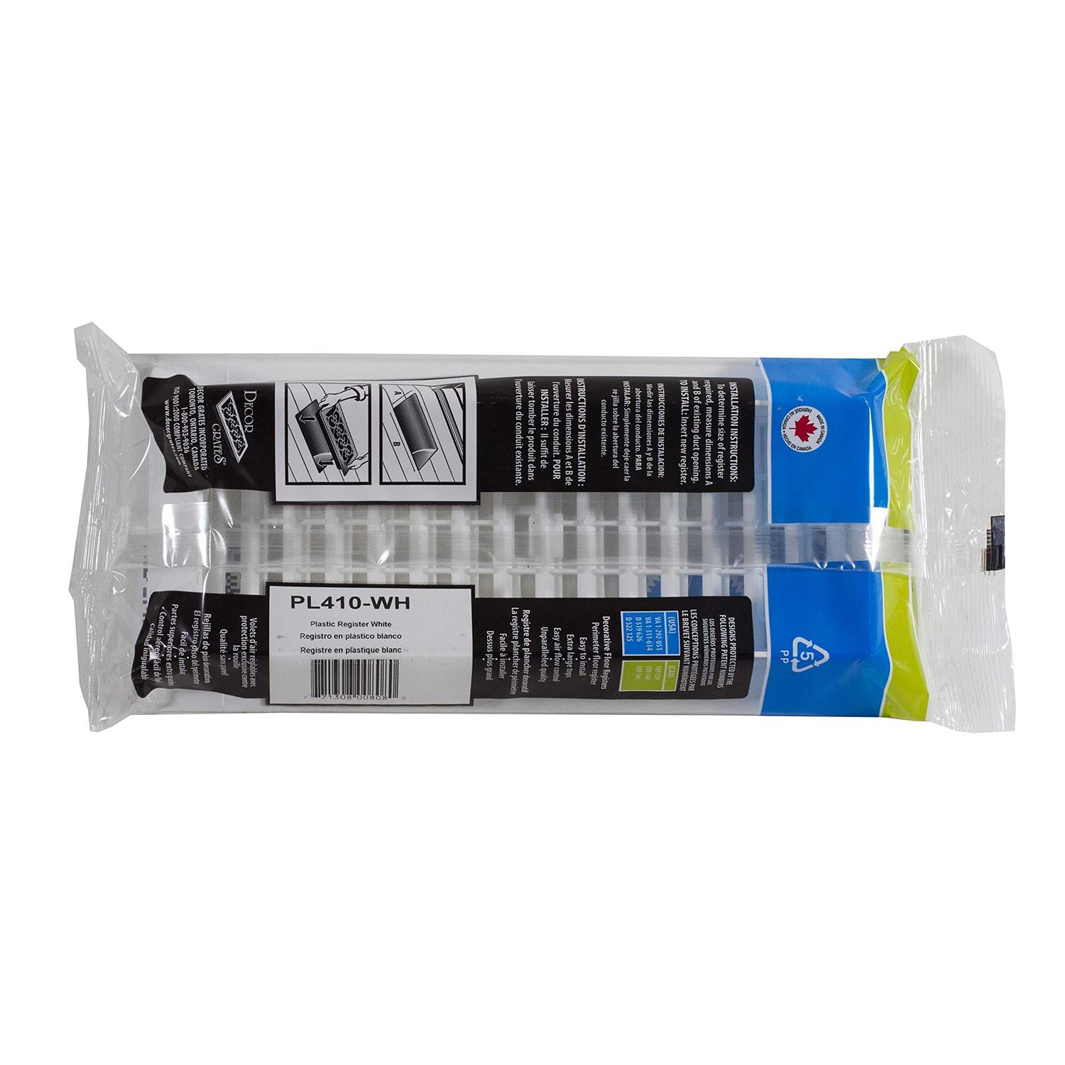 Decor Grates PL310-WB 3-Inch by 10-Inch Plastic Floor Register - MT - Mrs Treak