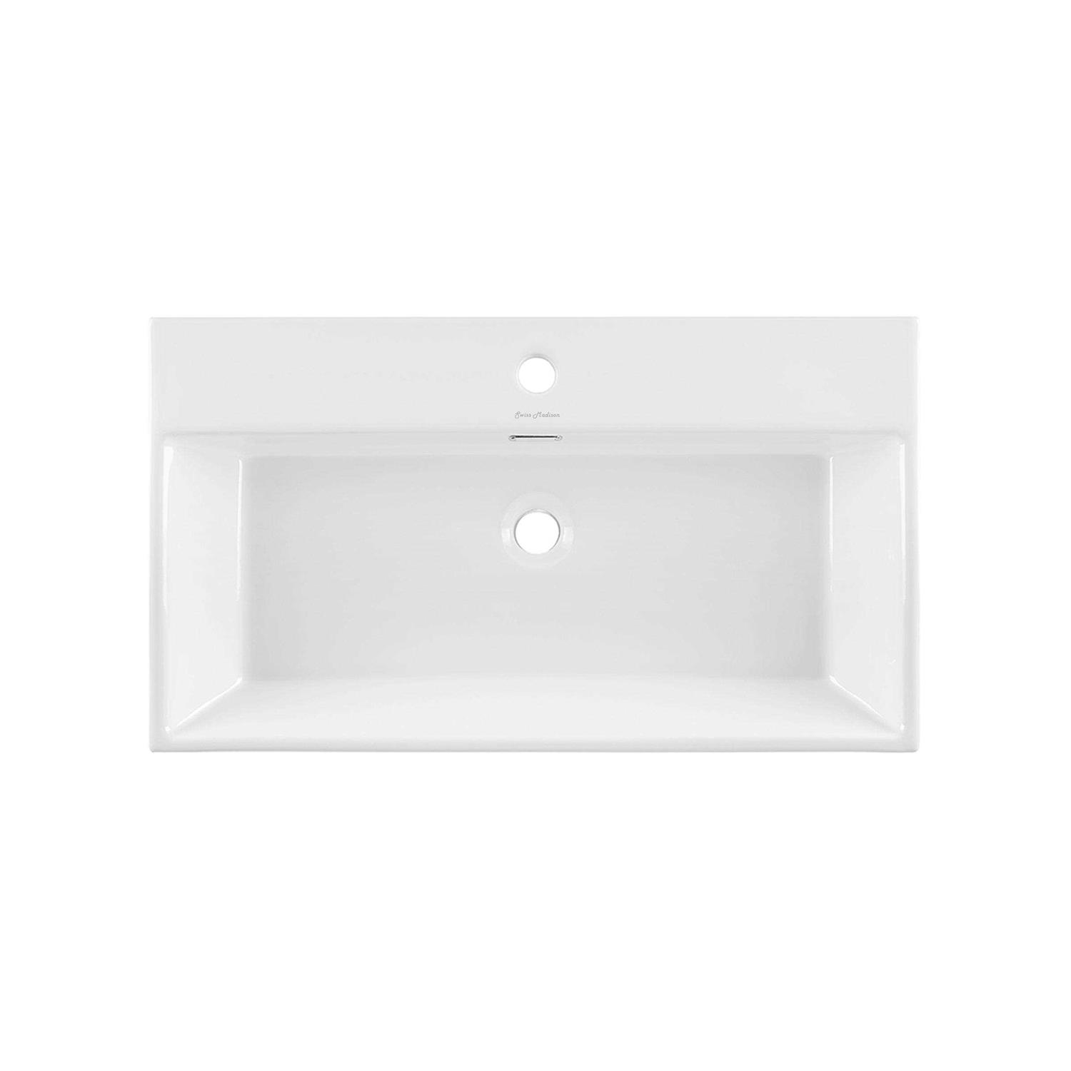 Swiss Madison Claire 24 Rectangle Wall-Mount Bathroom Sink SM-WS332 - MT - Mrs Treak