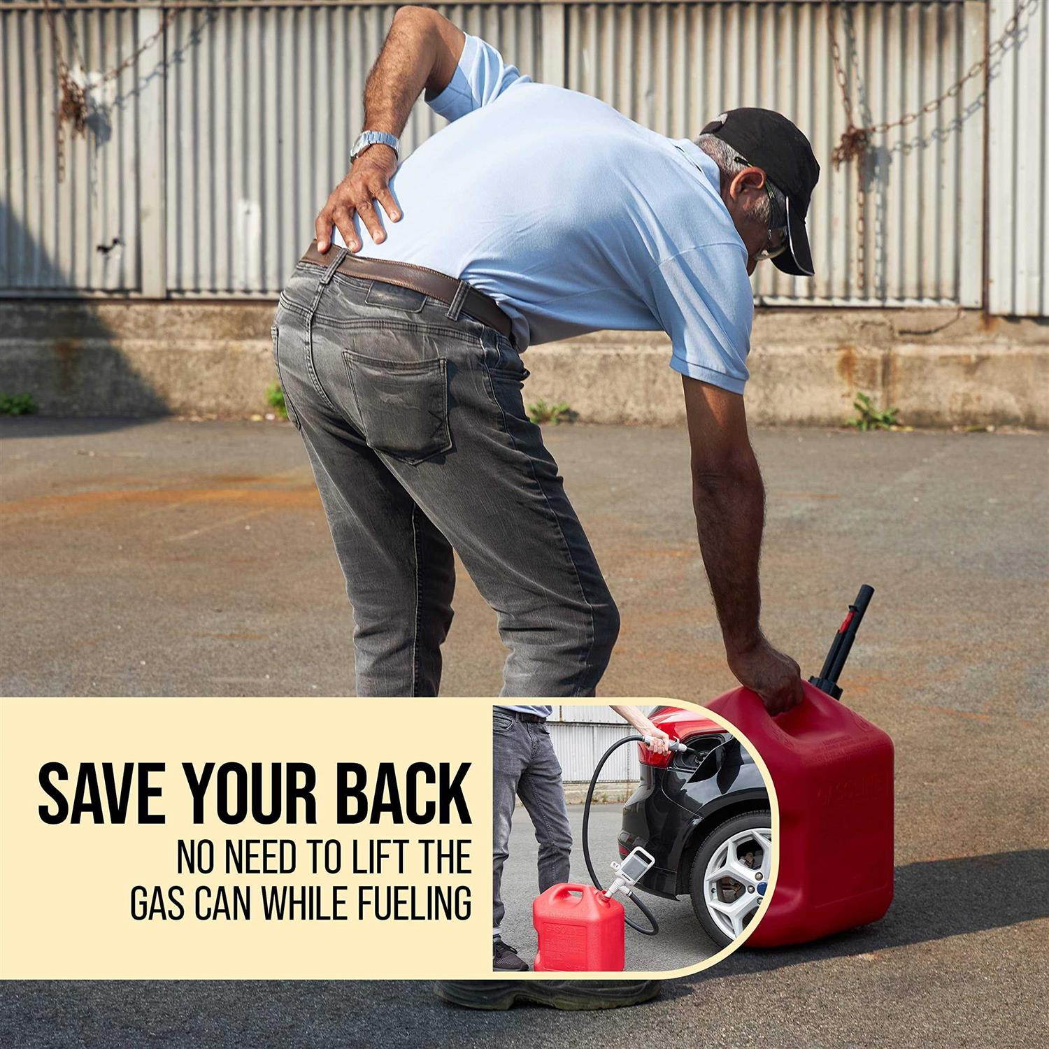 Deway Automatic Fuel Transfer Pump with Nozzle for Quick Flow Control & Stop - MT - Mrs Treak