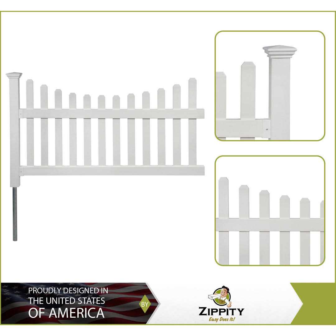 Zippity Outdoor Products 39in Semi-Permanent Black Metal Garden Fence - MT - Mrs Treak