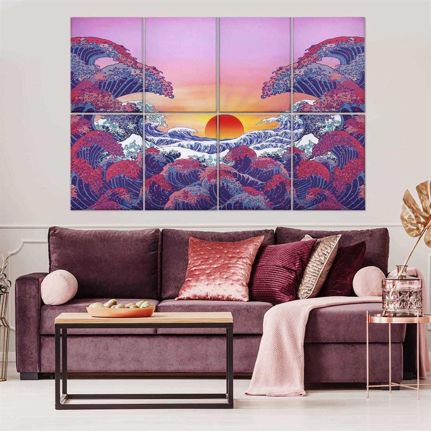 Tutmyrea Art Acoustic Panels 48 x 32 Self-adhesive Sound Proofing Padding 8 Pack Acoustical Soundproof Wall Panels - MT - Mrs Treak