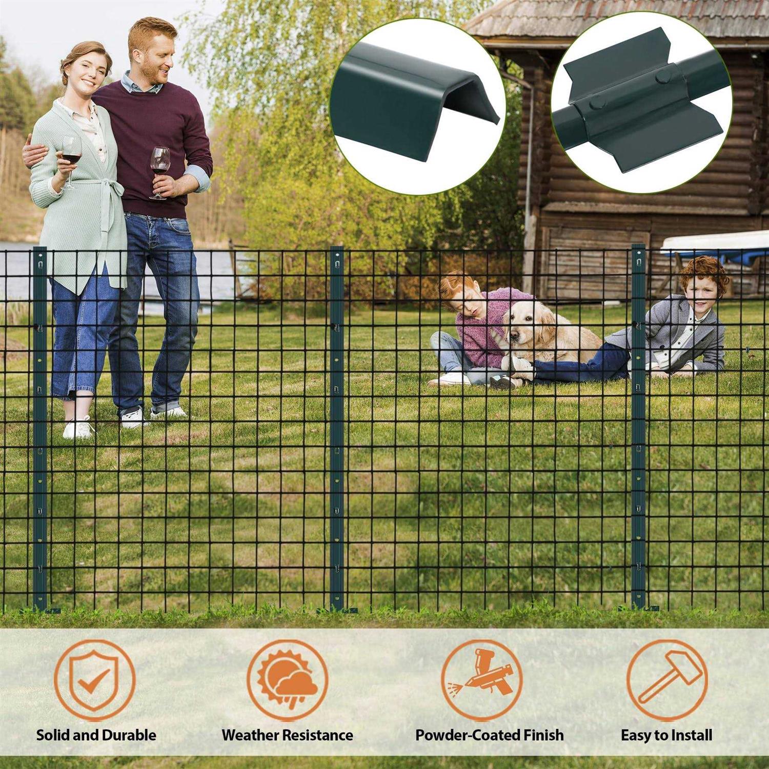 Toriexon 10 Packs Fence Posts Heavy Duty Metal Fence Post with U-channel - MT - Mrs Treak