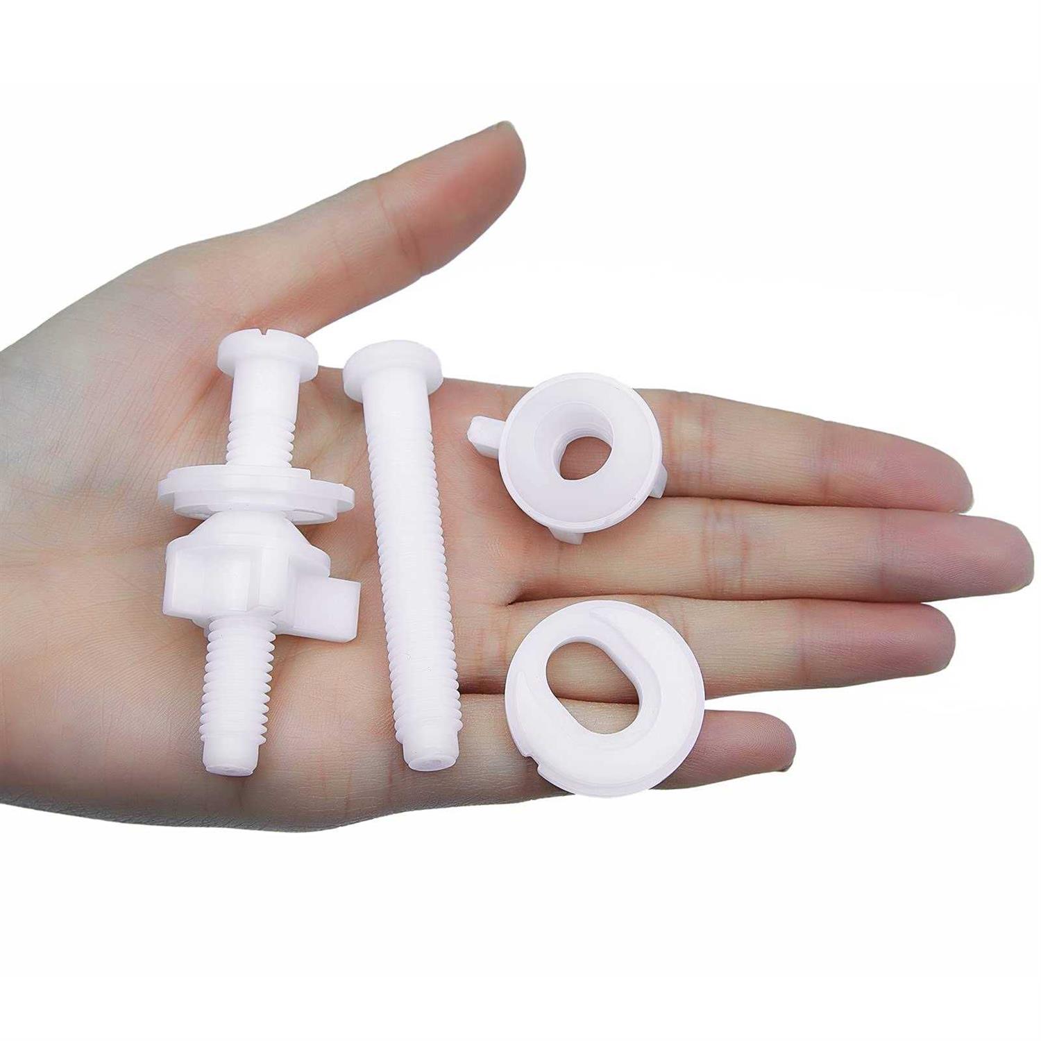 Toilet Seat Screws Toilet Seat Hinges Bolt Expanding Rubber Top Nuts Screw Fixings Fix WC Blind Hole Fittings - MT - Mrs Treak