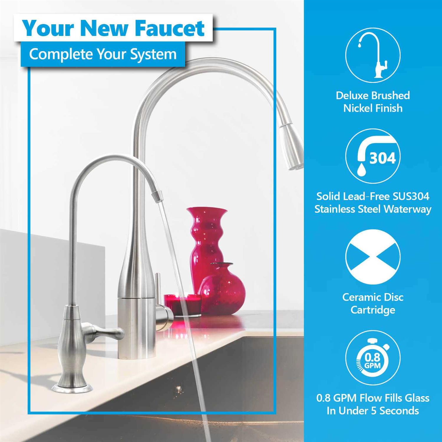 Express Water Countertop Reverse Osmosis Water Filtration System 4 Stage RO Water Filter with Faucet - MT - Mrs Treak