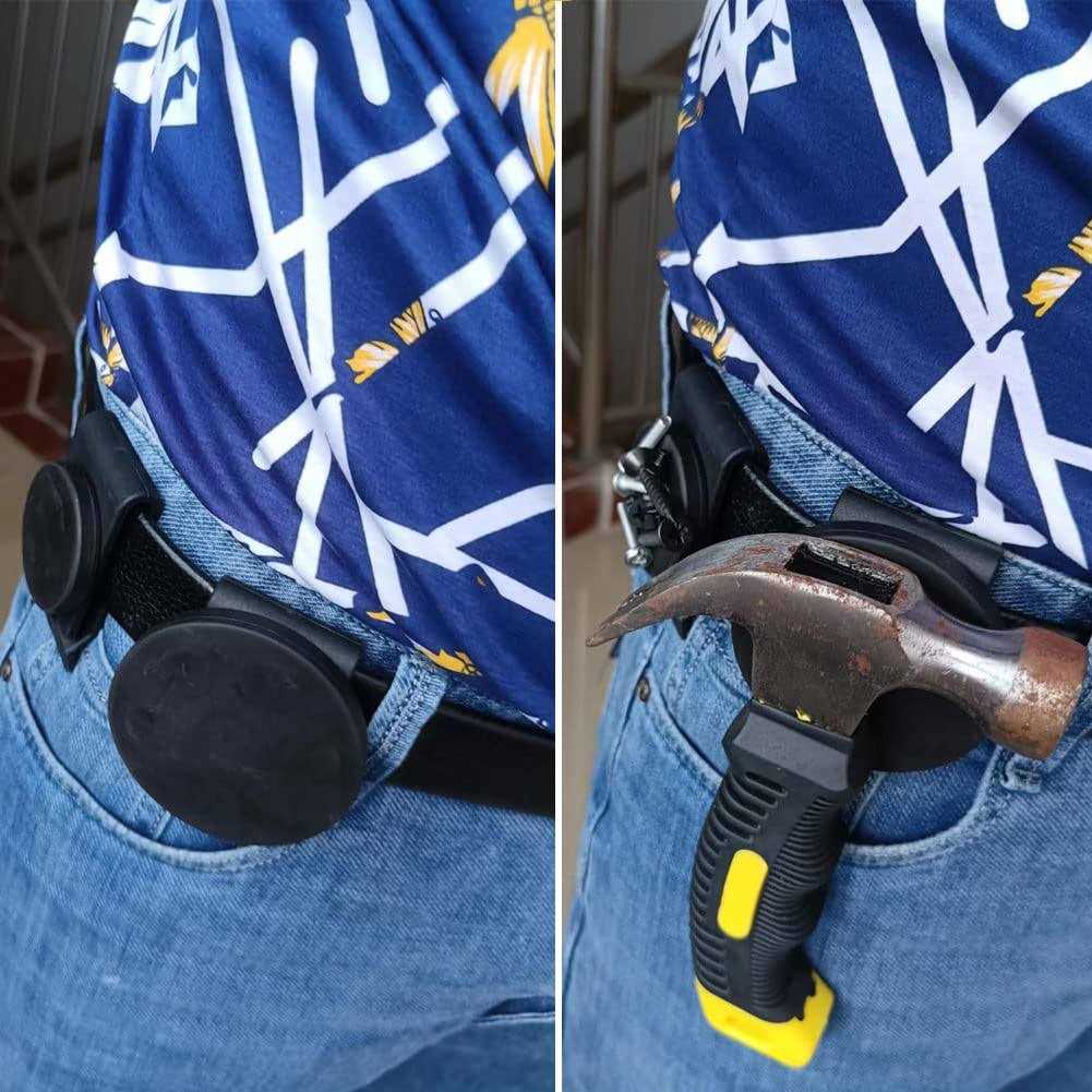 XXhailan 2Pcs Belt Magnetic Clips Heavy Duty Magnetic Tool Holder Magnet Belt Organizer for Nails Screws Screwdrivers Wrench Metal Accessories - MT - Mrs Treak