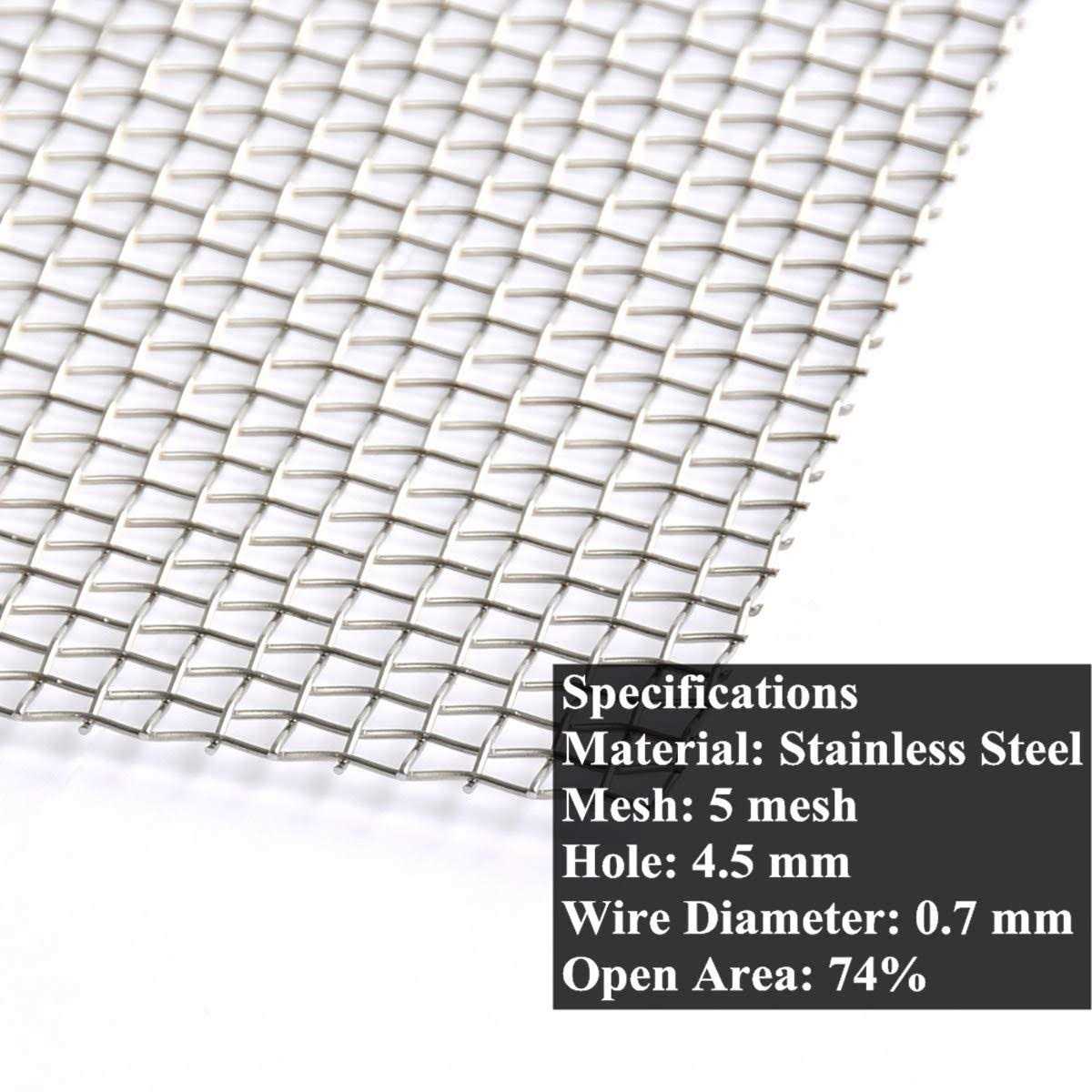 TIMESETL 304 Stainless Steel Woven Wire 5 Mesh - MT - Mrs Treak
