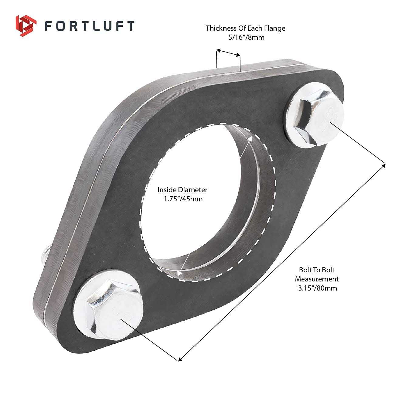 FORTLUFT Exhaust Flange Connection Kit Mild Steel - MT - Mrs Treak