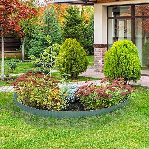 Worth Garden 20 ft. x 6 in. Galvanized Steel Corrugated Landscape Lawn Edging - MT - Mrs Treak