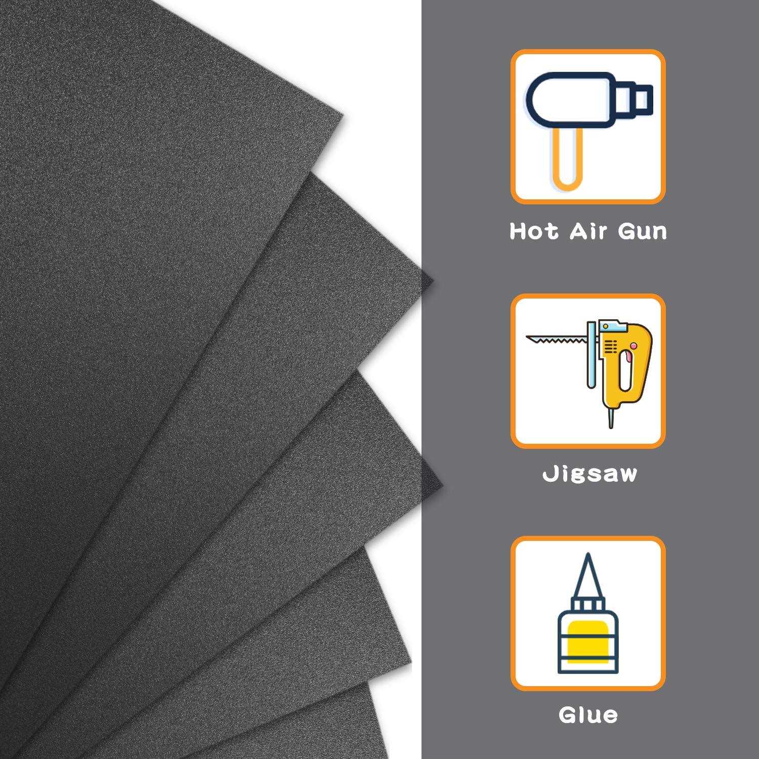 Zuvas Black Abs Plastic Sheet 12 X 16 X 6 Pack - MT - Mrs Treak