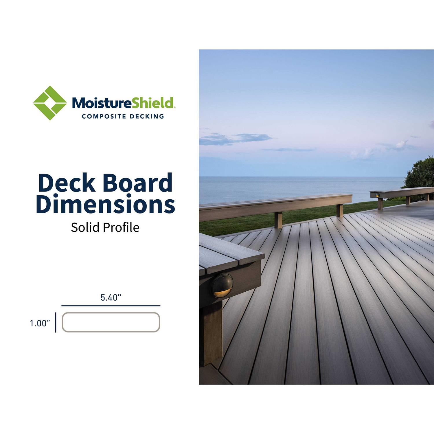 MoistureShield Elevate 1-in x 6-in x Composite Deck Board - MT - Mrs Treak