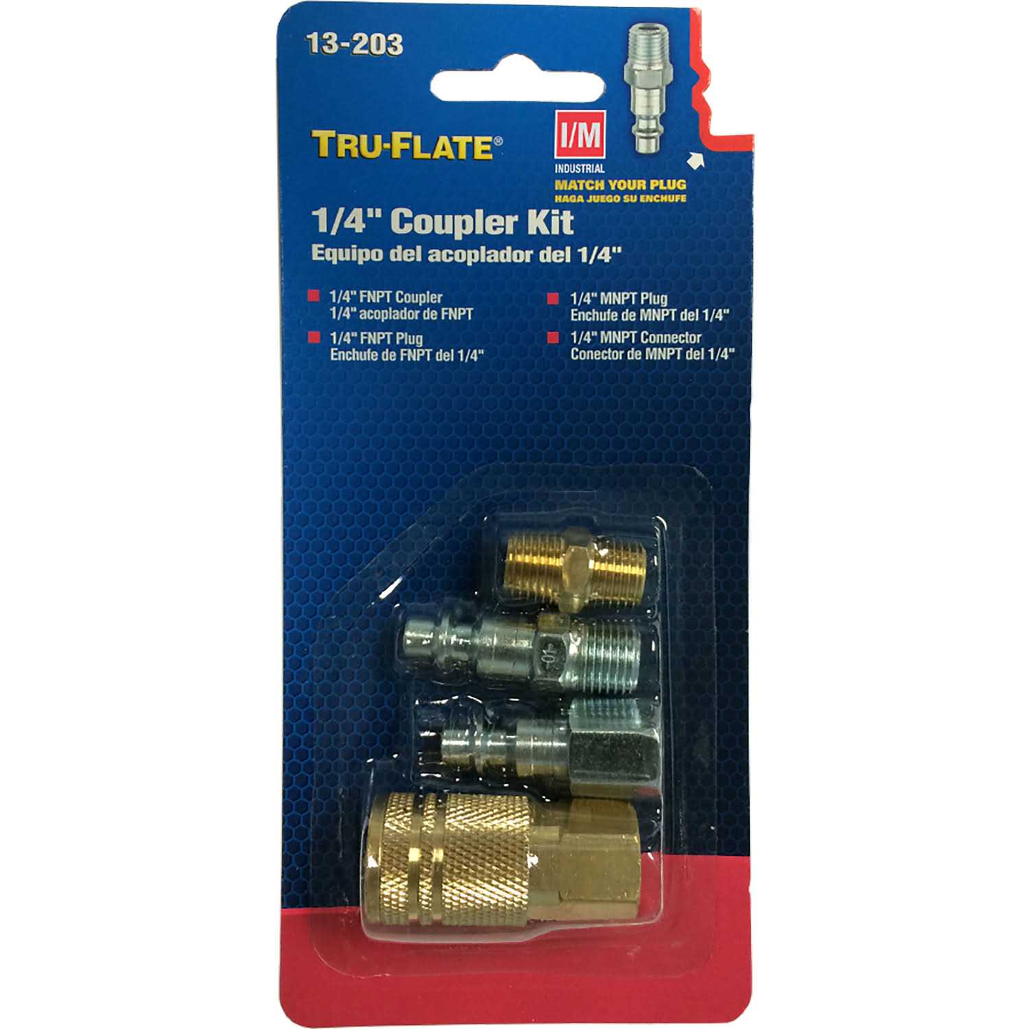 Tru-Flate 1/4 Coupler & Plug Set 13-201 - MT - Mrs Treak