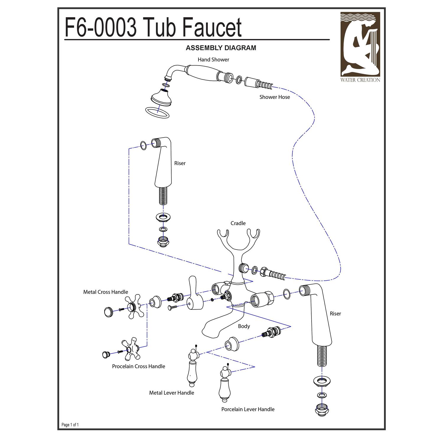 Water Creation PS-0001-06 Classic P-Trap Water Supply Kit - MT - Mrs Treak